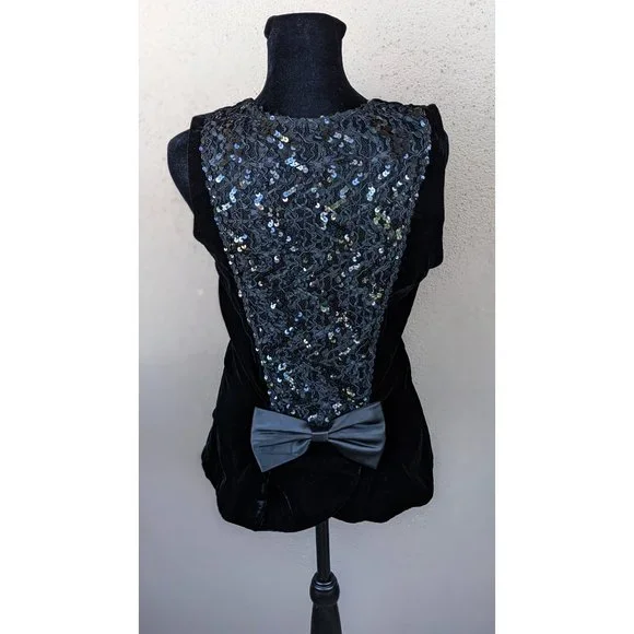 💜✨Black Velvet w/Lace Set - Back View - Picture 6 of 10